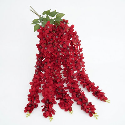2 pièces guirlande de fleurs de glycine suspendues, vignes de fleurs artificielles de 36,4 pouces, fausse glycine, guirlande de vignes artificielles pour fond de jardin extérieur