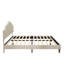 Lit plateforme tapissier avec tête de lit ajustable, rembourré en tissu de lin, lit plateforme de style simple et moderne sans sommier, assemblage facile-1148393227