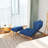 Corrigan Studio® Adjustable Reclining Ergonomic Floor Game Chair with Footrest in Blue