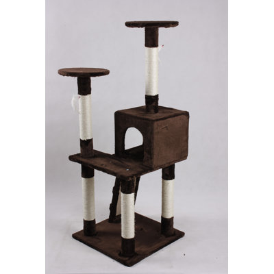 Arbre à chat 52" maison pour animaux ou condo Anaya