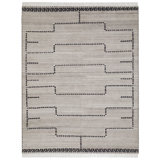 Sana Rug: Decorator Hand Knotted Rug in Natural/Black