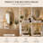 Set of 2 Modern Asymmetrical Wall Mirrors with Aluminum Alloy Frame, Decorative Irregular Hanging Mirrors for Bathroom, Bedroom, Living Room & Entryway-98127004-98127005