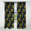 Motif de plantes tropicales jaunes et noires - Rideau occultant - 1 panneau