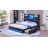 Twin-Size Bed Frame With Storage Headboard And Two Large Drawers, Gaming Bed With Rgb Lighting And Charging Station, E-Sports Style Bed, No Spring Mattress Required, White.-1694404462-1679926046