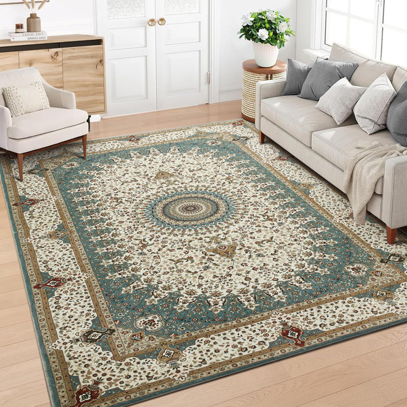 Oriental Machine Tufted Shag Area Rug, Rectangle 200 x 290 cm