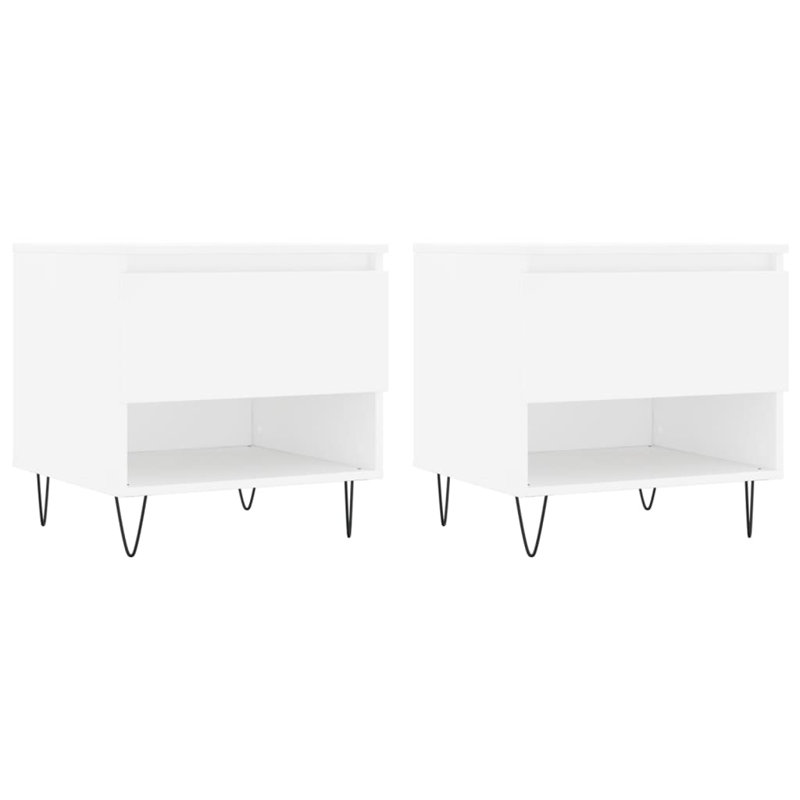 Four Leg Coffee Table with Storage, White