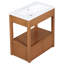 Meuble-lavabo avec comptoir d'évier 30 po Garvveer, armoire de salle de bain avec tablette de rangement ouverte et deux tiroirs