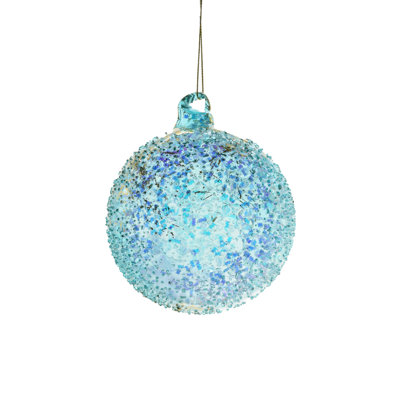3.75'' Handmade Glass Ball Ornament