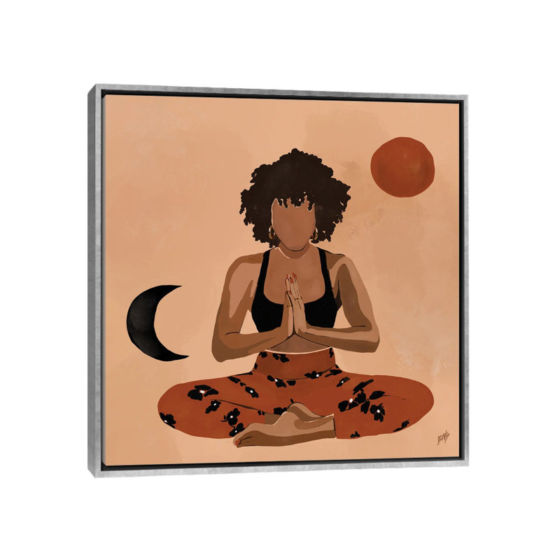 « Harmony » par Bria Nicole-impression d’art graphique, Pas de tapis, H 37 po x l 37 po x P 1,5 po, Toile avec cadre argenté
