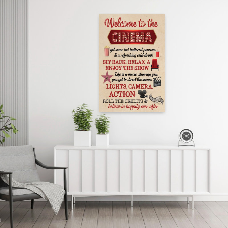 Bienvenue au cinéma, architecture rétro, H 36 po x l 24 po
