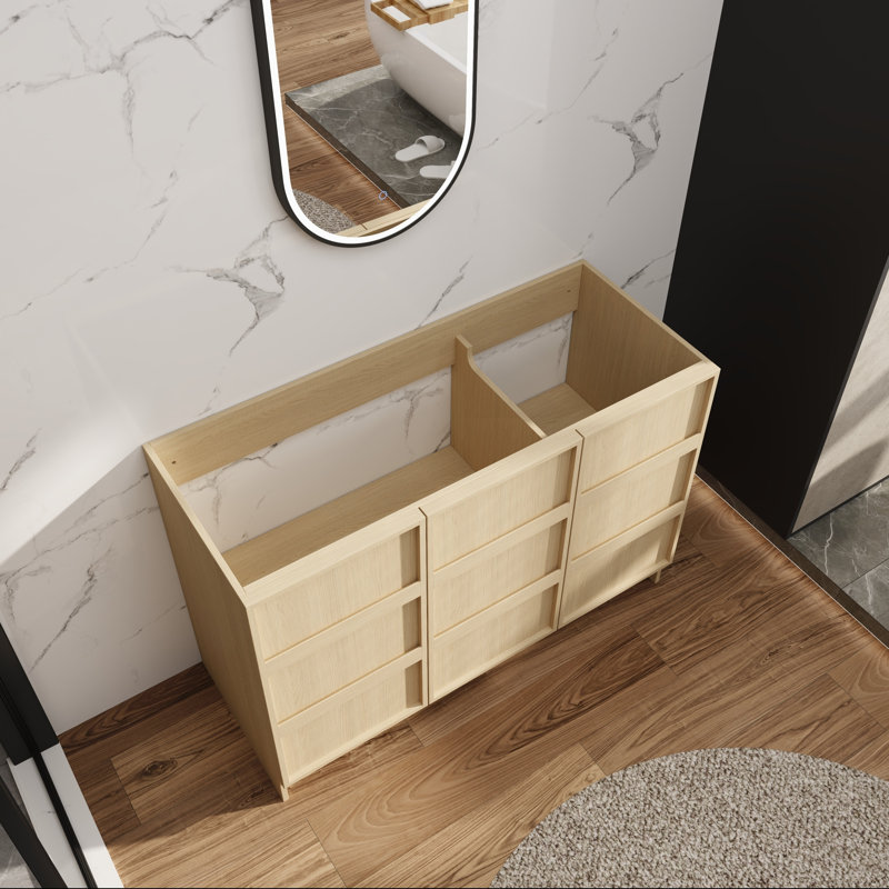 Base de meuble-lavabo autoportant 48 po avec rangement réglable, 48"