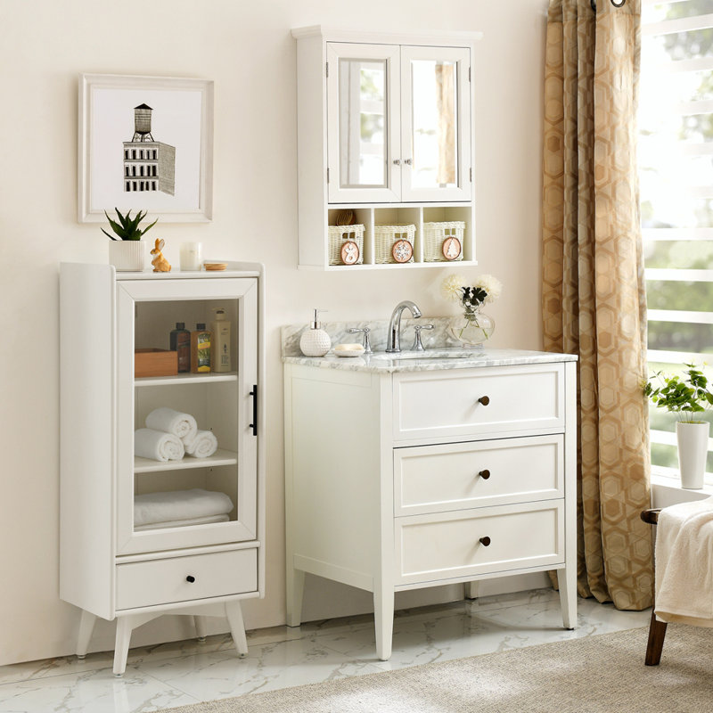 Armoire à pharmacie avec miroir l 24,75 po x H 30,25 po Brightlingsea