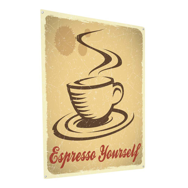 " Espresso Yourself ", 15.5" H x 11.5" W x 0.04" D