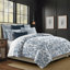 Ensemble d'édredon en coton bleu bleuet Bronte-110400232