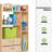 48.4" H x 33.1" W x 11" D Natural Wooden Bookcase with 2 Drawers, Display Storage Bookshelf for Living Room-2077146156