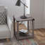 Table d'appoint Tenelle à 2 niveaux avec supports latéraux en métal et embouts de coin-73850397