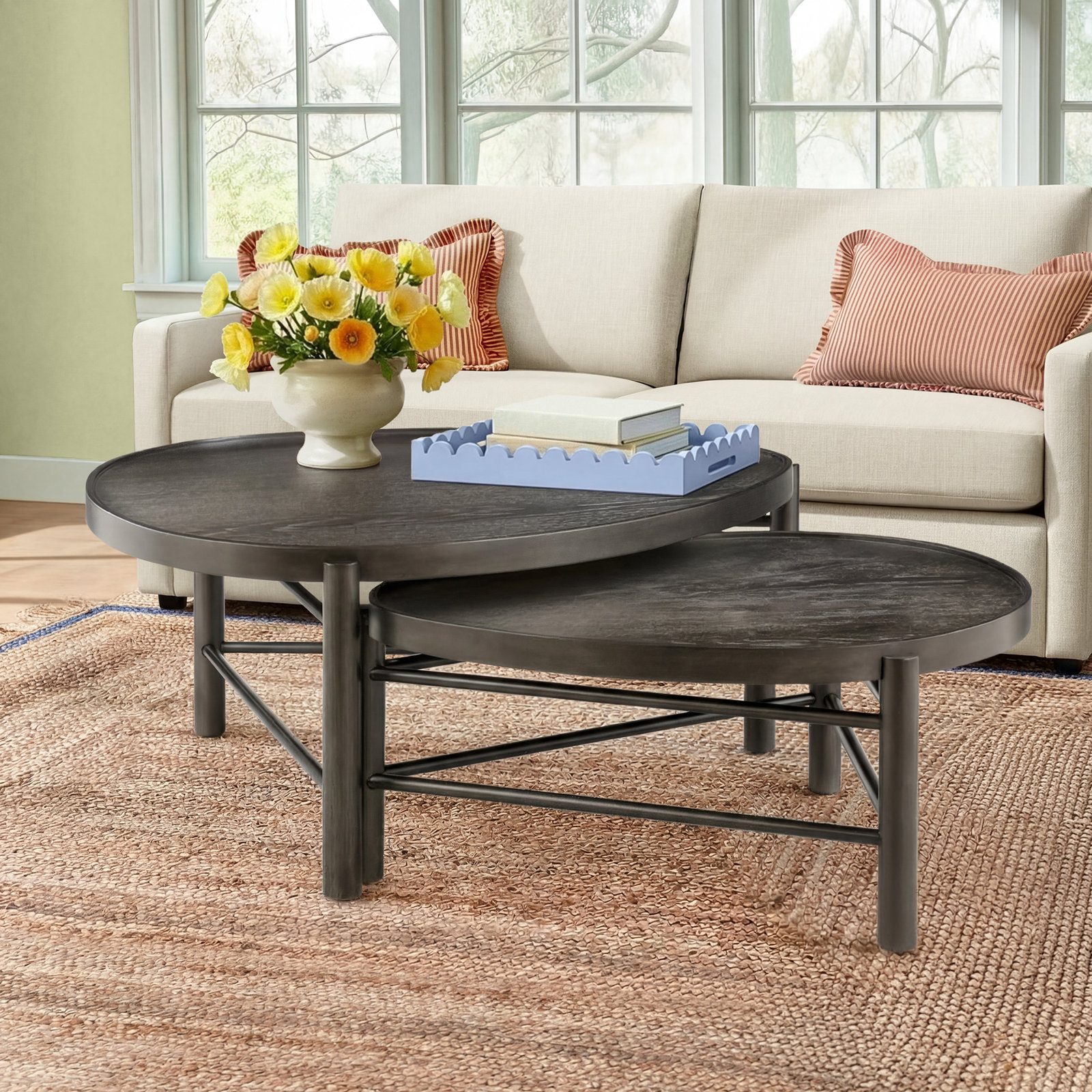 Shaped Nesting Cocktail Table