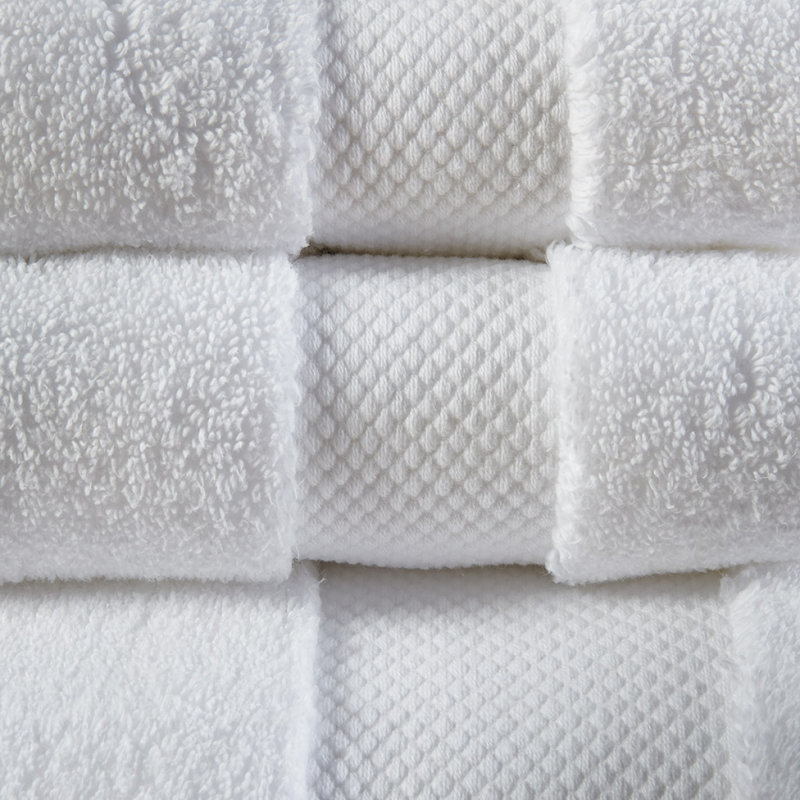 1000Gsm 100% Cotton 6 Piece Towel Set, White