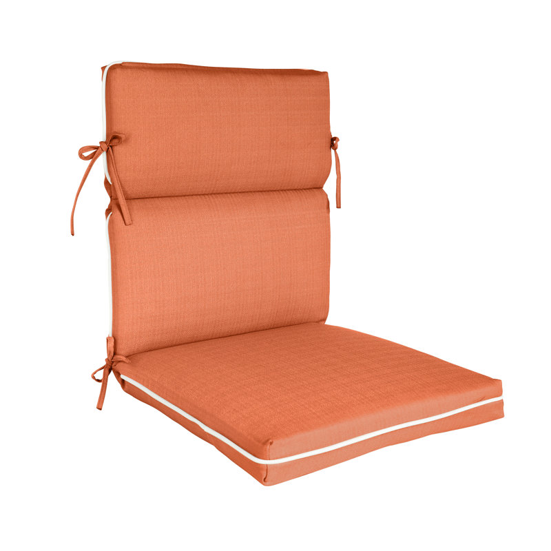 Wendin Outdoor 3'' Dining Chair Seat / Back Cushion, Burnt Orange