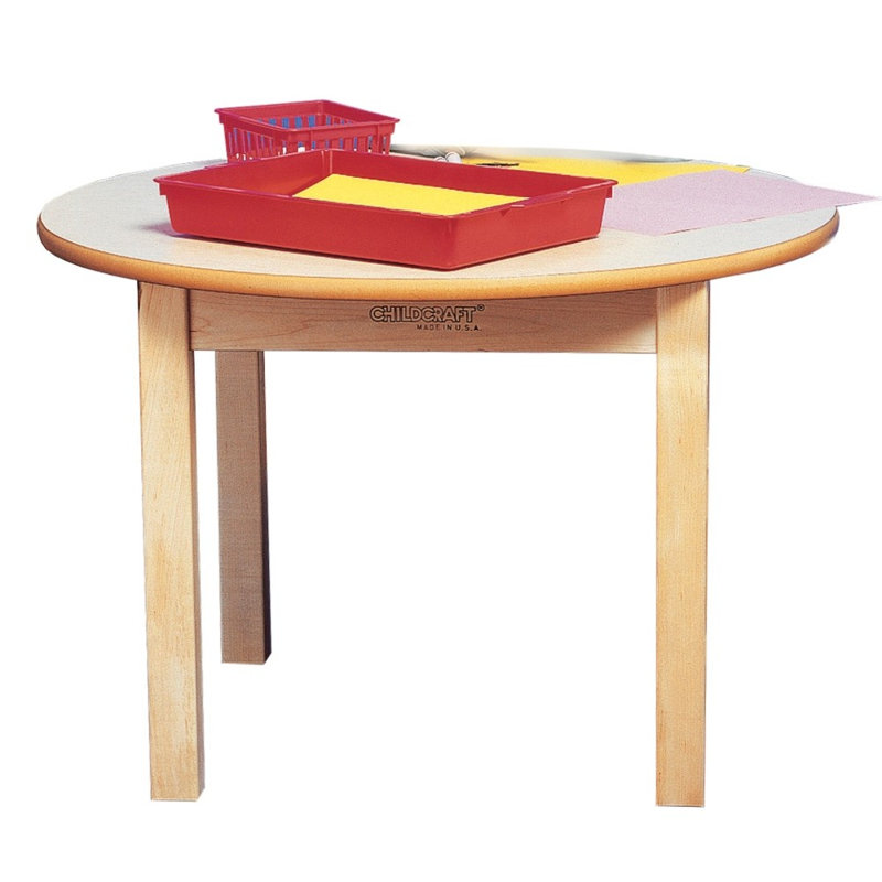 Wood Round Kids Writing Table