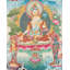 Blanc Tara Thangka (sans brocart) | Or pur 24 carats, gouache et acrylique sur toile de coton