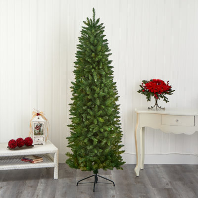 6.5ft. Slim Green Mountain Pine Artificial Christmas Tree with 851 Bendable Branches
