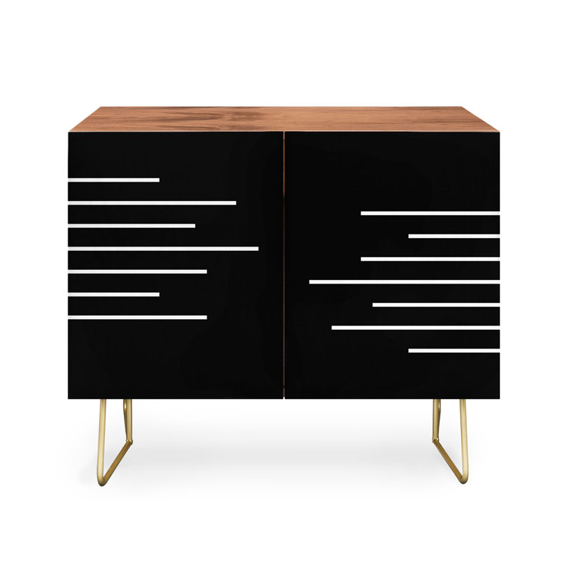 Kelly Haines Accent Cabinet, Walnut/Black