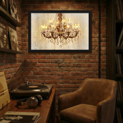 Imprimé décoratif sur fond doré élégant