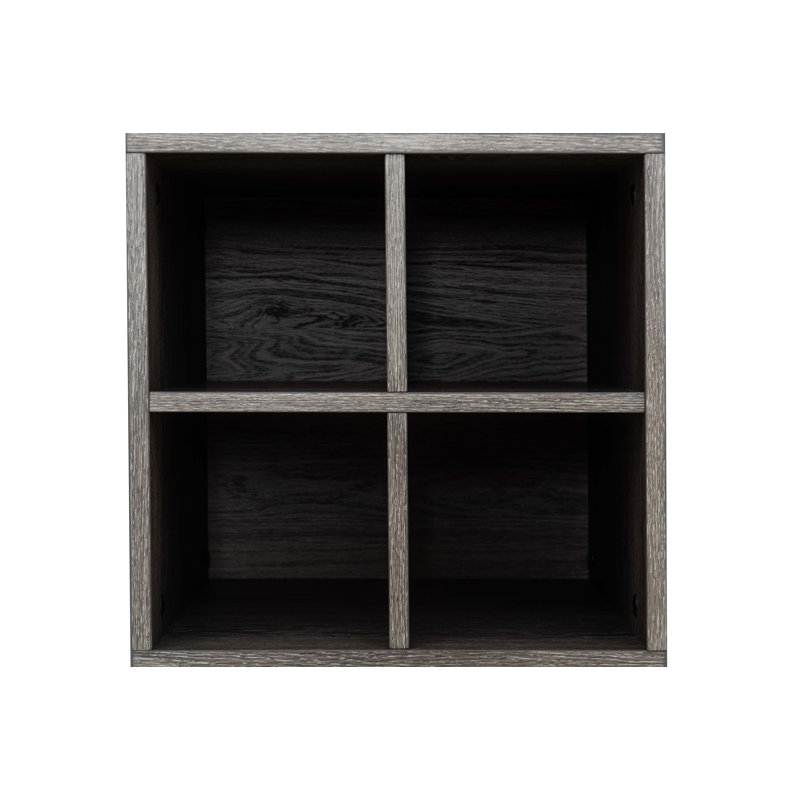 Sunjoy Quub Quarter Cabinet, Space Saving Stackable MDF Wood Cabinet for Living Room, Bedroom and Other Indoor Space