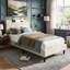 Upholstered Linen Platform Bed-1572705496-1572705499