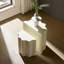 Ensemble de 2 pièces de table basse moderne en fibre de verre à bords ondulés pour salon, chambre à coucher, appartement, sans assemblage