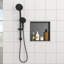 Niche de douche en acier inoxydable 15 po x 15 po, noir bronze