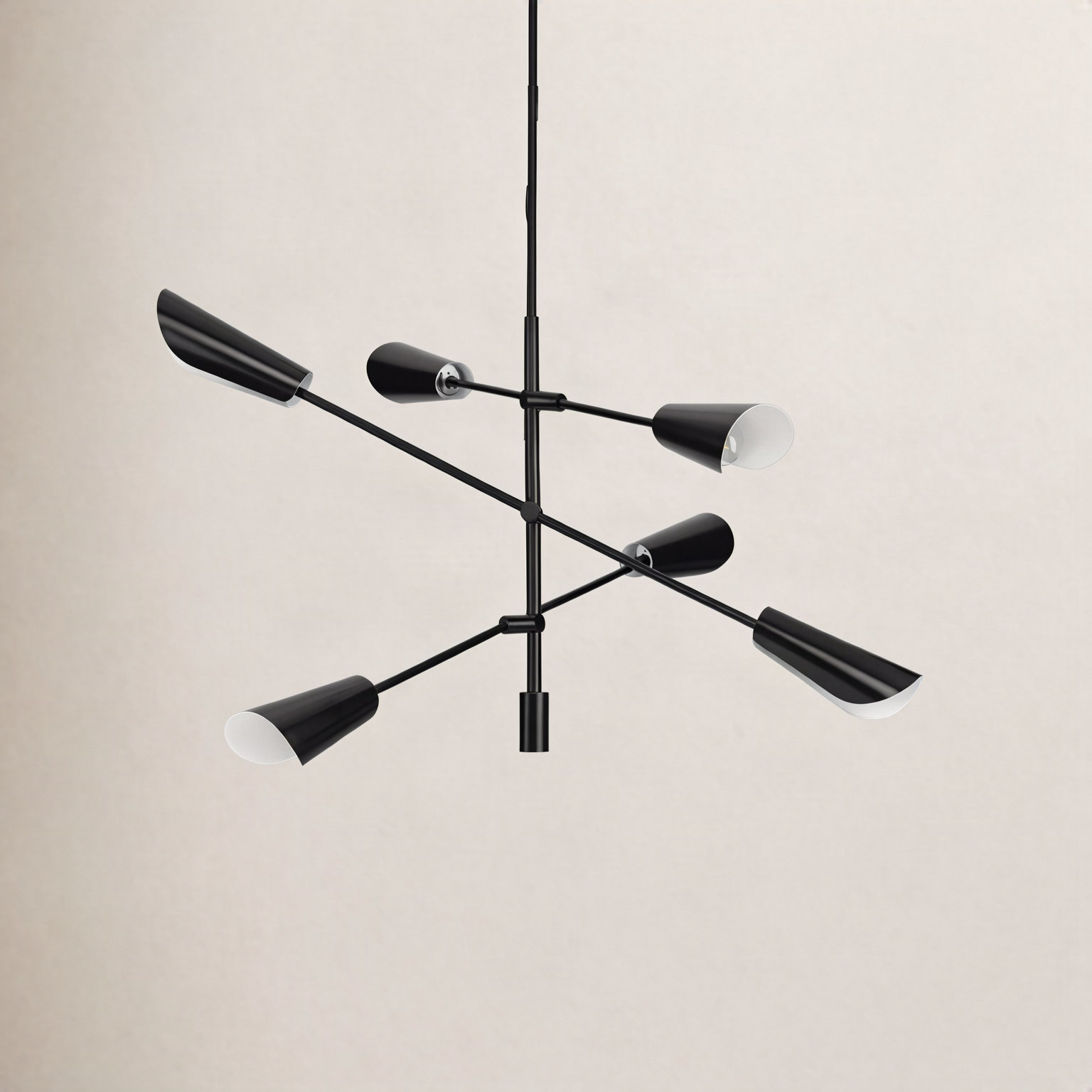 Circe 6 - Light Dimmable Chandelier, Matte Black