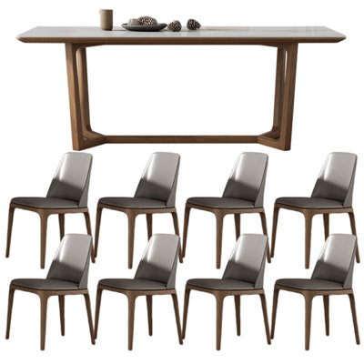 Ensemble de table de salle à manger rectangulaire Nordic Simple Home