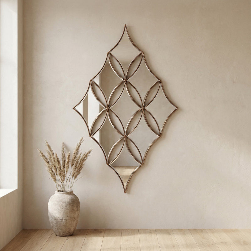 Channing Irregular Antique Bronze Metal Wall Mirror