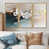 Toile avec cadre flottant or