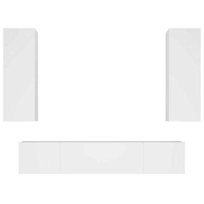Unfinished Entertainment Centre for TVs up to 32", White, 160cm
