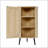Freestanding Corner Cabinet With Rattan Door, Ideal For Small Spaces And Maximizing Storage In Any Room.-681802856
