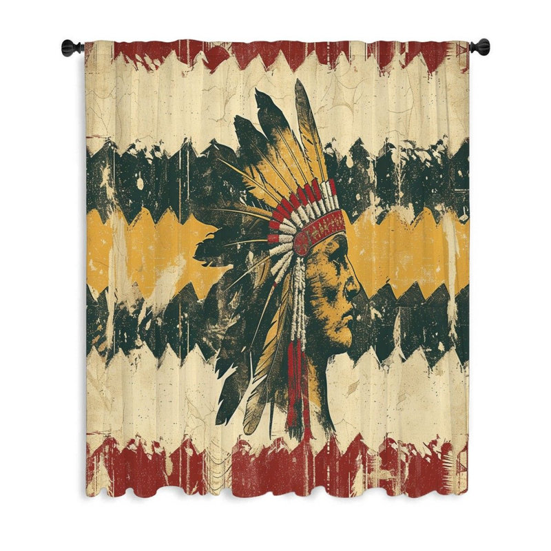 Rideaux de fenêtre Native American, L 50 po x L 84 po