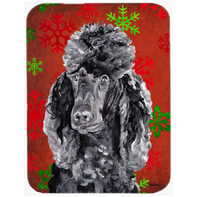 The Holiday Aisle Ashlynn Standard Poodle Glass Cutting Board