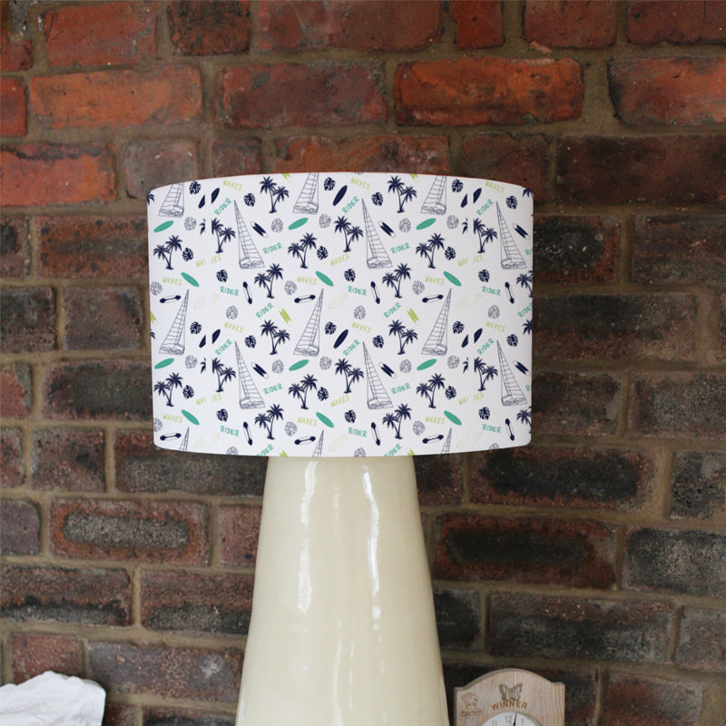 Cotton Drum Lamp Shade ( Uno ), 22cm H x 25cm W x 25cm D