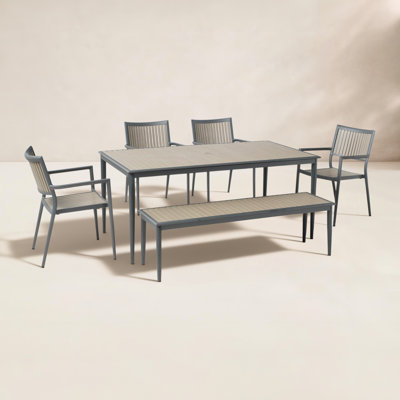 Genevieve Rectangular 78'' Long Dining Set