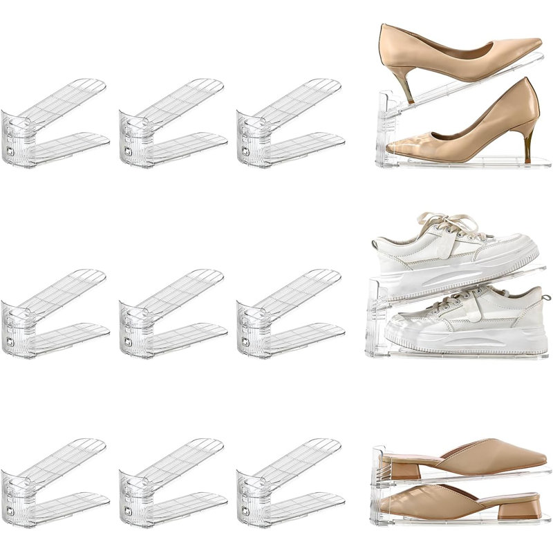 Ensemble de 12 range-chaussures réglables