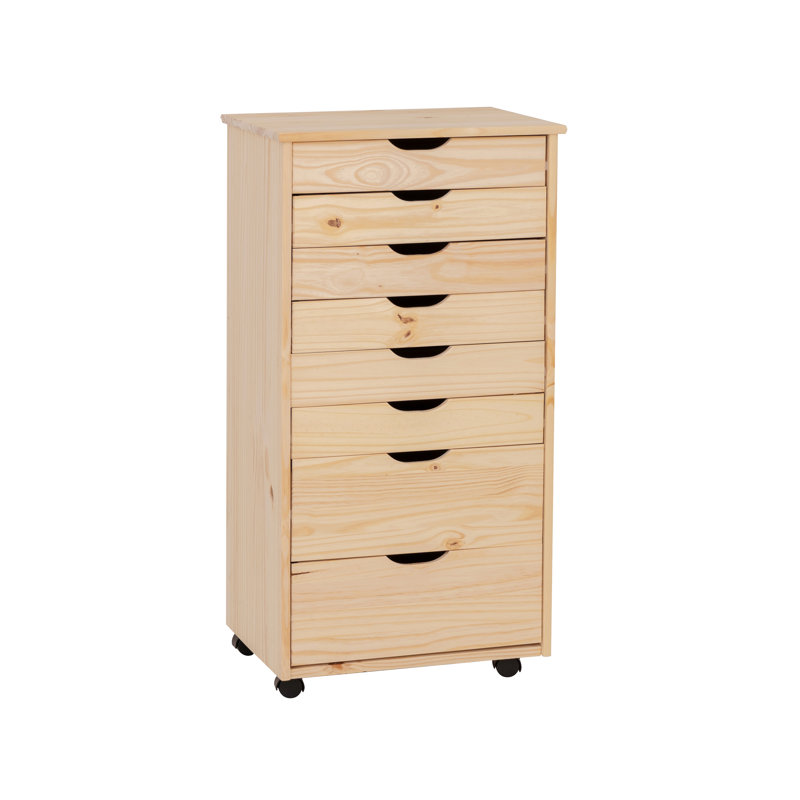 Commode de rangement roulante 8 tiroirs Carrena