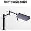 Urick 55" Dimmable LED 360 Degree Swing Arm Adjustable Heights Floor Lamp-2004179820