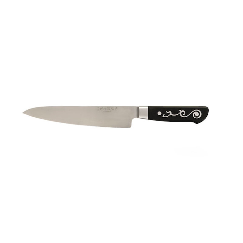 8.25-Inch Stainless Steel Chinese Chef's Knife with Black Plastic Handle