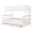 Lit simple superposé simple avec lit gigogne simple, lit superposé séparable avec tiroirs pour la chambre à coucher - Blanc