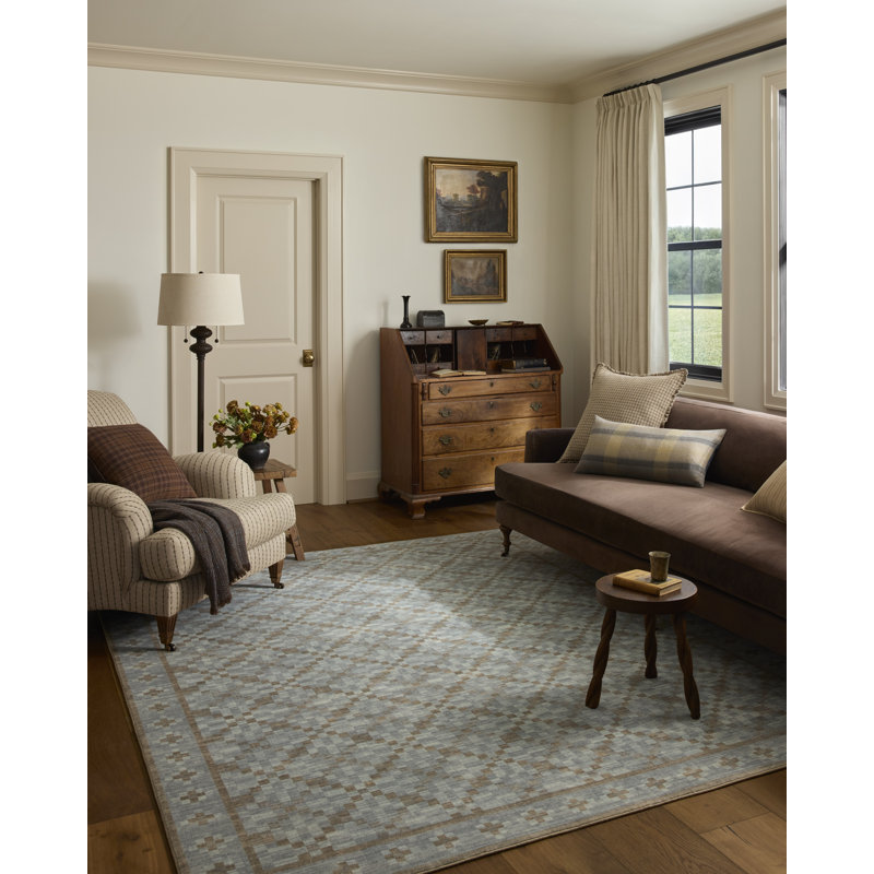 Chris Loves Julia X Loloi. Bobby Geometric Indoor Rug, Spa / Khaki, 8'-3" x 11'-3"