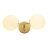 2-Light Modern Statement Wall Sconce with Milky Glass Globe Shade