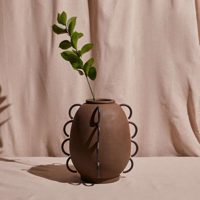 Elliot Terracota Vessel, Dark Terracotta